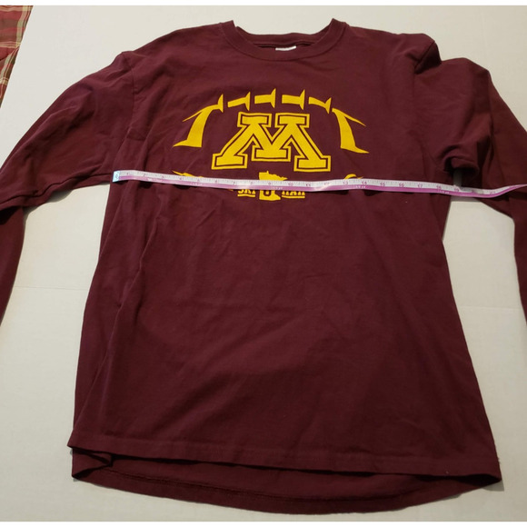 Minnesota Golden Gophers Maroon & Gold Large Long Sleeve Football T-Shirt - Picture 5 of 8